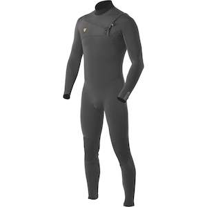 Sporting equipment: VISSLA Mens 7 Seas 4/3 Chest Zip Full Suit - Charcoal