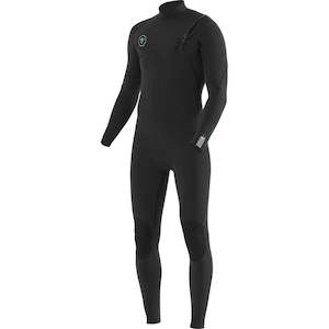 VISSLA Mens 7 Seas 4/3 Chest Zip Full Suit - Black