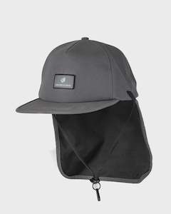 Reliance Surf Cap - Detachable Flap- Charcoal