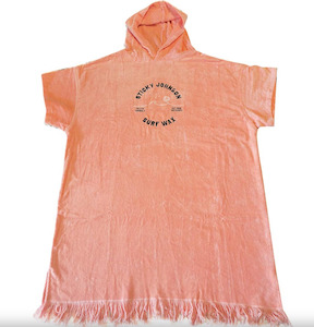 Sporting equipment: Sticky Johnson Womens Peach-palm Wave Hooded Towel