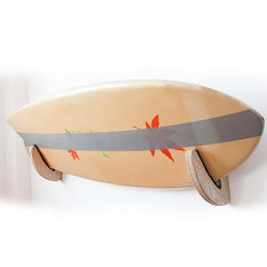 Sporting equipment: Surfboard Wall Rack - Curve Wooden Single