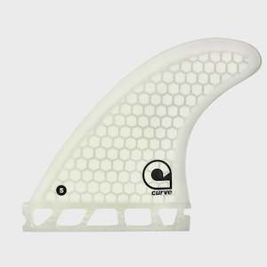 Curve Hexcore Medium Quad Futures Fins - White