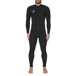 Sporting equipment: Vissla Mens 7 Seas 4/3mm Steamer - Black with Jade