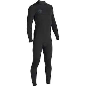 Sporting equipment: Vissla 7 Seas 4/3mm Back Zip Steamer - Black with Jade