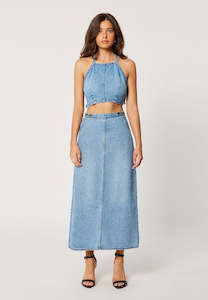 Rolla's Charlie Maxi Skirt Vintage Blue