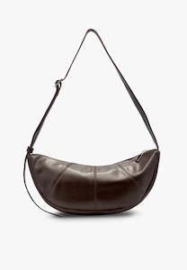 Brie Leon Mischa Crescent Bag Dark Chocolate