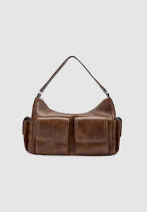 Brie Leon: Brie Leon Rae Pocket Bag Worn Chocolate