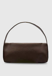 Brie Leon Harlow Slouch Mono Baguette Bag Chocolate Nappa