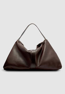 Brie Leon: Brie Leon Harlow Slouch Tote Bag Chocolate Nappa