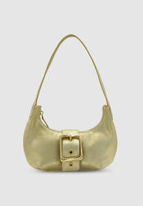 Brie Leon Everyday Mini Baguette Bag Gold Corn Leather