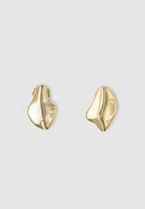 Brie Leon Val Stud Earrings Small Gold