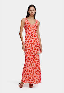 Ownley: Ownley Bella Midi Dress Strawberry Fields