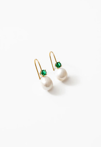 Wolf Circus Erin Earrings Gold Green