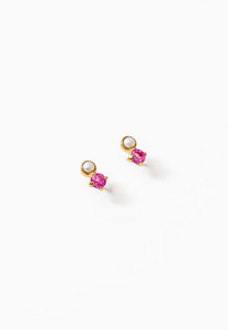 Wolf Circus Paige Earrings Gold Pink