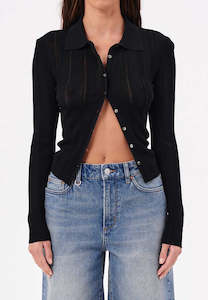 Neuw Opal Knit Cardigan Black