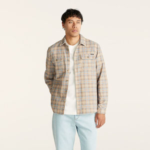 MEN'S FLANNEL SHIRTS: WRANGLER OVERSHIRT - PARALLALS SHIRT / GRUNGE CHECK