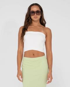 Rusty Top - Amelia Strapless Knit Top / White