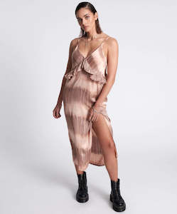 New Arrivals: ONE TEASPOON DRESS - HAND DYED RENDEZVOUS SLIP DRESS / ACID SKY