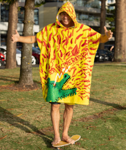 Towels: VOLCOM HOODED TOWEL - FA OZZY WRONG / YELLOW