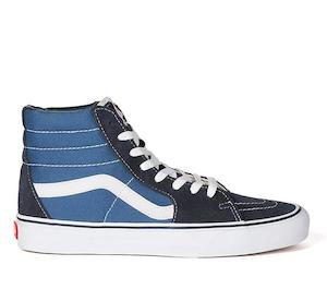 Closed Footwear: VANS FOOTWEAR - SK8 HI / NAVY