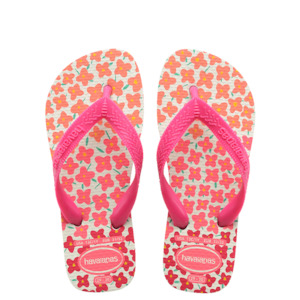 HAVAIANAS - KIDS FLORES / WHITE PINK FLUX