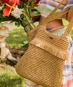 ROXY TOTE BAG - JUNGLE JACK / NATURAL