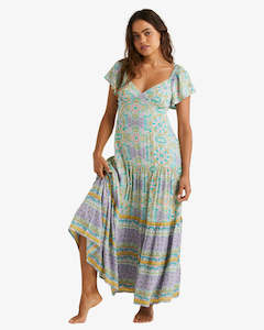 BILLABONG DRESS - SUMMERSIDE MAXI DRESS / SALT CRYSTAL