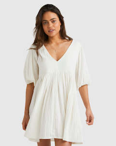 BILLABONG DRESS - SUNS OUT / SALT CRYSTAL