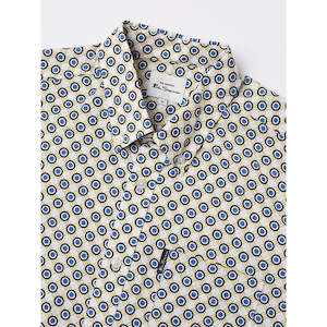 Ben Sherman S/s Shirt - Target Spot Print / Butterscotch