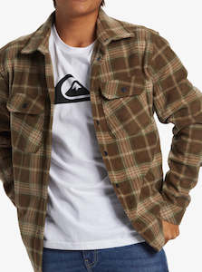 QUIKSILVER FLEECE OVERSHIRT  - SURF DAYS / DARK BROWN