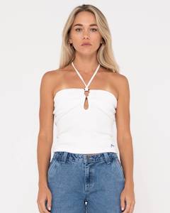 Rusty Top - Emma Ring Skimmer Top / White