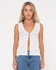 Rusty Top - Isla Sheer Knit Top / Snow