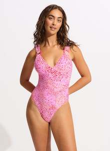 SEAFOLLY ONE PIECE - V NECK ONE PIECE / FUCHSIA ROSE