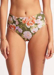 Seafolly Bottoms - Paradise Garden High Waisted Pant / Avocado