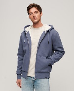 SUPERDRY HOODIE - ESSENTIAL BORG LINED ZIP HOOD