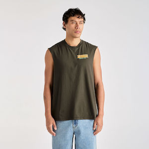 WRANGLER MUSCLE TEE - HOLLOW FANGS / DARK SLATE