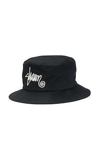 S-DOUBLE BUCKET HAT - SHAWN SCRIPT BUCKET HAT / BLACK