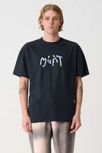 M/SF/T TEE - LIQUID CHROME TEE / THRIFT BLACK