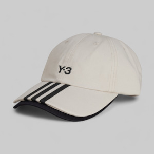 3-Stripe 'Double Brim' Cap - Talc