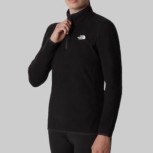 W 100 Glacier 1/4 Zip Fleece - TNF Black