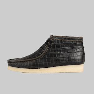 Wallabee Boot - Black/Croc Distress "Harajuku Pack"