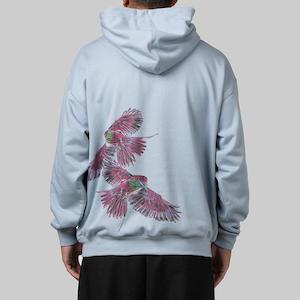 Clothing: Graphic Hoodie - Tactile Blue