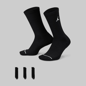 Everyday Crew Socks 3 Pack - Black/White