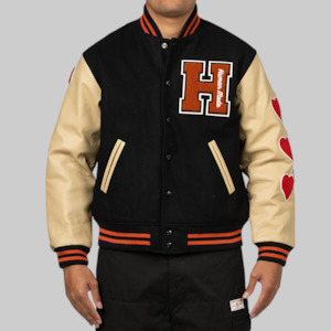 Clothing: Varsity Jacket - Black