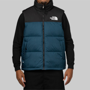 1996 Retro Nuptse Vest - Midnight Petrol/TNF Black