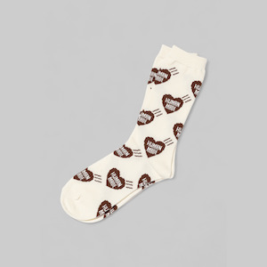 Heart Socks - Brown