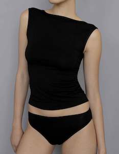 Lingerie: Recline Bateau Sleeveless Black