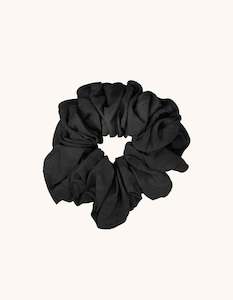 Mini Silk Scrunchie Black