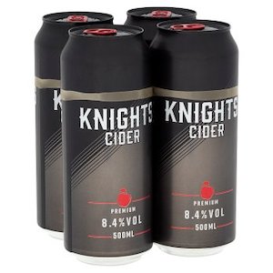 Knights Cider Premium Can 500ml - 4 Pack