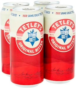 (BBE: 13/09/2024) Tetleys Original Bitter Can 440ml - 4 Pack